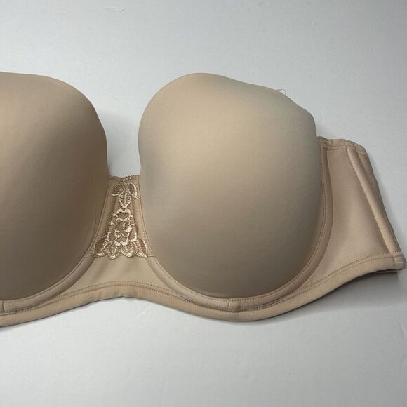 New Without Tags Vanity Fair Tan Strapless Bra 40C - Picture 2 of 4